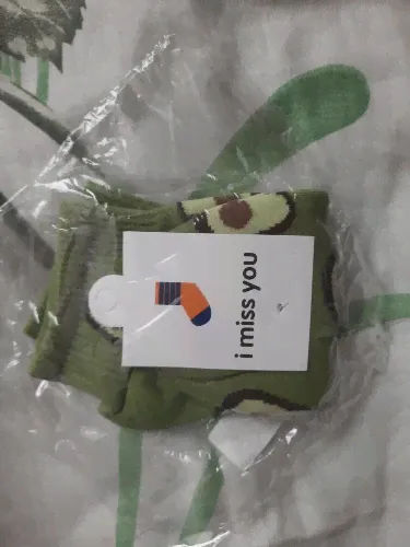 🛍 Носки женские хлопковые короткие, с принтом авокадо, летние-0