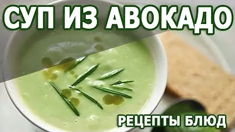 Рецепты блюд. Суп пюре из авокадо простой и уникальный рецепт