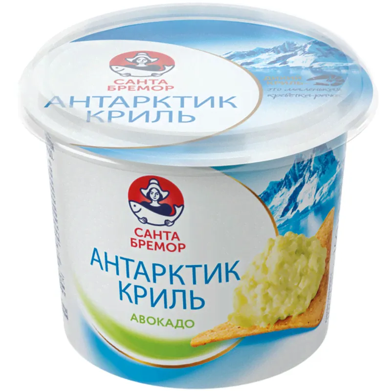 Крем-паста с антарктическим крилем Санта Бремор Антарктик-Криль с авокадо, 150г-1
