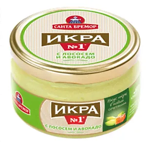 Икра деликатесная 180гр ТМ Санта Бремор №1 с лососем и авокадо-0