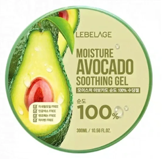 Универсальный гель с экстрактом авокадо Lebelage Soothing Gel Moisture Avocado 100%, 300 мл