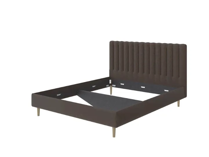 Двуспальная кровать Madison lite 140x200, Искусственная шерсть (Лама Авокадо)