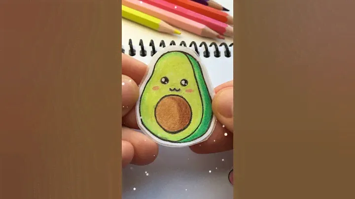 Avokado DIY Sticker 🥑 #diy #diycrafts #diycraft #craft #craftideas #art #asmr #kawaii #coloring