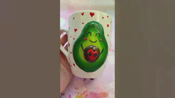 Чашка з закоханим авокадо ♥️✨ #polimerclay #handmade #хендмейд #mug