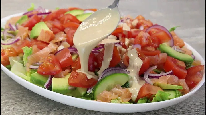 Свежий Полезный Салат с Авокадо и Красной Рыбой * Salat mit Avocado und Lachs