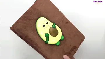 Блокнот с мехом. Авокадо