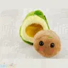 Брелок Мягкая игрушка на цепочке Авокадо (шарик вынимается) br_avoc