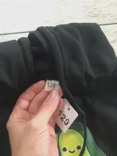 🛍 Толстовка с капюшоном с рисунком авокадо для девочек, Милый принт с котом авокадо, зимний черно-белый свитшот для малышей Повседневная теплая одежда