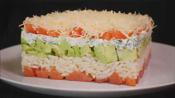 САЛАТ С КРАСНОЙ РЫБОЙ, АВОКАДО и сливочным сыром | Salmon & Avocado Salad